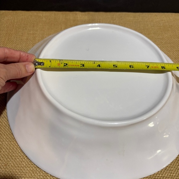 Le Cadeaux Melamine Fleur De Lis Large Serving Salad Pasta Bowl 12.5" X 8" X 3" - Picture 10 of 12